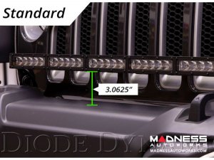 Jeep Wrangler JL Bumper LED Kit White Combo - Single 30" Light Bar